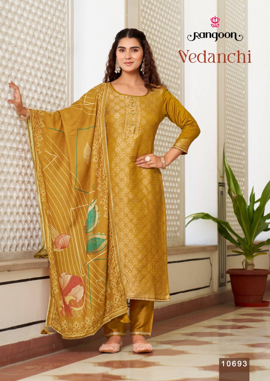 VEDANCHI by Rangoon 10691 to 10694 series Indian Traditional Wear Collection Viscose Muslin dresses At Wholesale Price